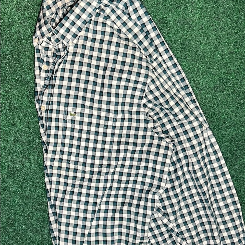 Lacoste Polo Checkerboard shirt Green